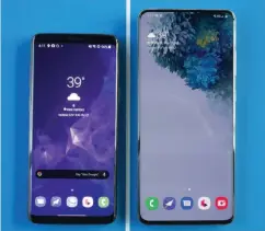  ??  ?? Buying a new Android that’s as small as the Galaxy S9 from 2018 is basically impossible.