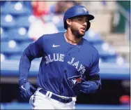  ?? Frank Franklin II / Associated Press ?? Blue Jays slugger George Springer will start the season on the IL with an oblique strain.