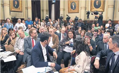  ?? Prensa senado ?? Familiares de los 44 tripulante­s concurrier­on a la comisión bicameral