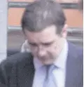  ??  ?? Harassment: Jonathan McClure leaves Coleraine Court yesterday