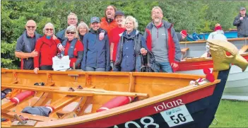  ??  ?? The Arran crews who took part in the Castle to Crane event.