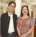  ??  ?? Metropolit­an Museum of Manila’s Daniel Devela came with his mom, Cora.