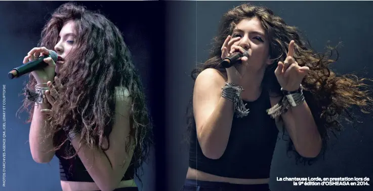  ??  ?? La chanteuse Lorde, en prestation lors de la 9e édition d’OSHEAGA en 2014.