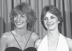  ?? GEORGE BRICH/ AP FILE ?? “Laverne & Shirley” co- stars Penny Marshall, left, and Cindy Williams headed one of the most popular shows during its 1976- 1983 run.