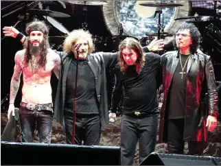  ??  ?? Black Sabbath at their 2013 reunion concert.