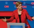  ?? Foto: dpa ?? Harte Attacken: Elizabeth Warren steht für den linken Flügel der Partei.