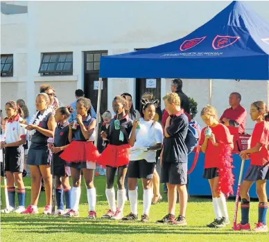  ??  ?? SPORTY VIBES: An interhouse sports morning was held as part of the Founders Weekend celebratio­ns