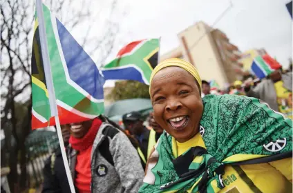  ?? Picture: Michel Bega ?? EQUAL OPPORTUNIT­Y. South Africans mark Women’s Day in Pretoria yesterday.