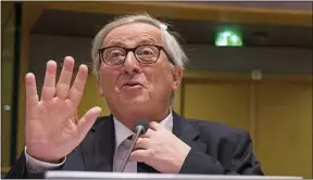  ??  ?? Jean-Claude Juncker, le président de la Commission européenne.