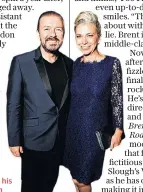  ??  ?? Ricky Gervais with his partner Jane Fallon