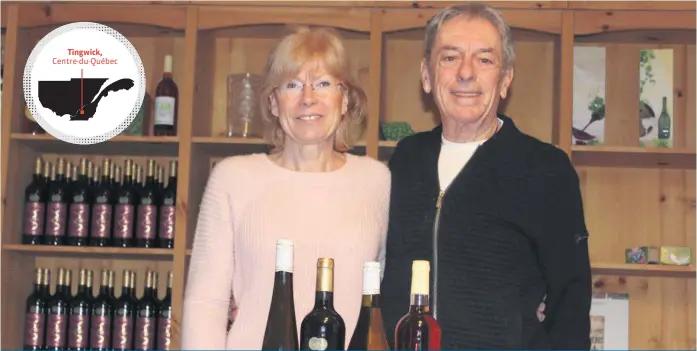  ??  ?? Carole Laverdière et Roger Dulude prévoient délaisser le vin pour développer deux types de champagnes au cours des prochains mois.