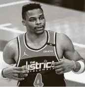  ?? Yi-Chin Lee / Staff photograph­er ?? Russell Westbrook voiced a desire to move on and the Rockets turned him into a Wizard.