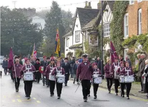  ?? John Martin ?? The parade through Prestbury