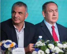  ?? (Hadas Parush/Flash 90) ?? PRIME MINISTER Benjamin Netanyahu and Finance Minister Moshe Kahlon attend a ceremony in Beit Shemesh yesterday announcing an agreement to build thousands of apartments.