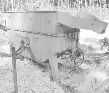  ?? (GDF photo) ?? Abandoned mining equipment in the Muri Muri Area of the Kaieteur National Park