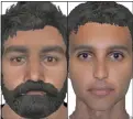  ??  ?? SUSPECTS: E-fit images police have released of the two men