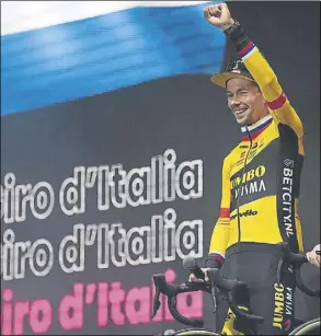  ?? Foto: giro de italia ?? Evenepoel iucirá el maillot de campeón del mundo y busca su segunda vuelta ciclista de tres semanas, mientras que roglic tratará de conquistar el giro tras ser le rey de la Vuelta