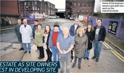  ??  ?? Some of the business owners and staff who work on the industrial estate