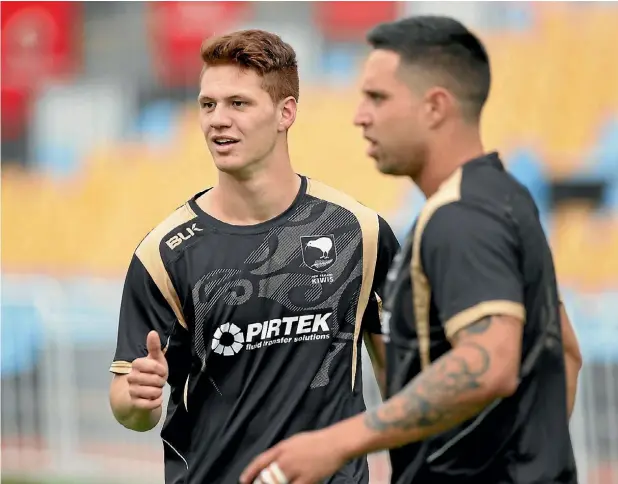  ??  ?? Kalyn Ponga attended a Kiwis training session in Auckland last year but is the subject of a trans-Tasman tug of war.