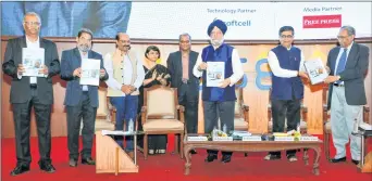  ??  ?? Hardeep Puri released a study report on ‘Reverse Mortgage in India’ at the function.