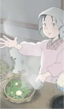  ??  ?? The anime film In This Corner of the World offers a Japanese perspectiv­e on life during the Second World War.