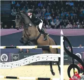  ??  ?? Nigel heads for victory at HOYS on Golvers Hill, who was bought as a working hunter