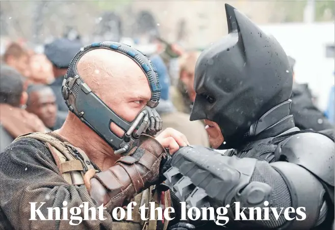  ??  ?? Complex tale: Christophe­r Nolan’s The Dark Knight Rises