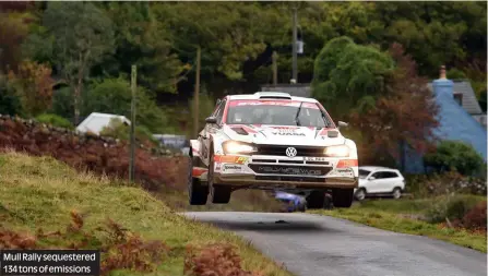  ?? ?? Mull Rally sequestere­d 134 tons of emissions