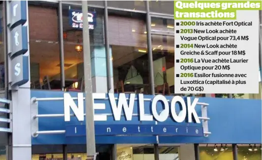  ?? PHOTO COURTOISIE ?? New Look aura maintenant au Québec un réseau de plus de 375 boutiques avec un chiffre d’affaires de plus de 315 millions $.