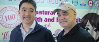  ?? Supplied ?? Canadian entreprene­ur Mike Wiesel, right, and partner John Tsien are taking their successful Kiss Naturals toy brand global.