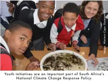  ??  ?? Youth initiative­s are an important part of South Africa'sNational Climate Change Response Policy.