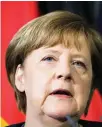  ??  ?? German Chancellor Angela Merkel