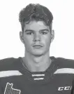  ??  ?? Inverness’ Kenzie MacPhail of the Miramichi Timberwolv­es has played in three games for the MHL team and has a 2-00-0 record.