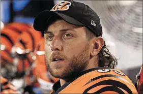  ?? [FRANK VICTORES/THE ASSOCIATED PRESS] ?? Bengals tight end Tyler Eifert sits on the sidelines in the second half of a preseason game against the Bears Aug. 9 in Cincinnati.