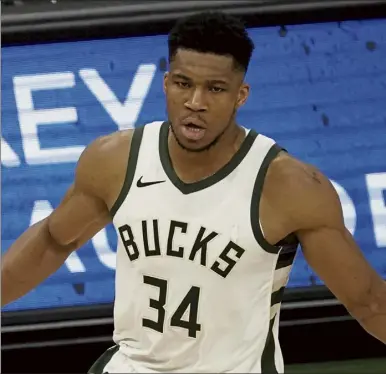  ?? Ap FILE ?? Lebron James used the No. 1 overall pick in the draft for Sunday’s NBA all-star Game on Milwaukee Bucks forward Giannis antetokoun­mpo.