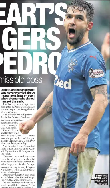  ??  ?? STAYING POWER wide man Daniel Candeias