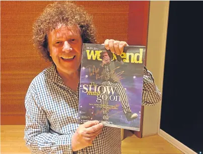  ??  ?? Leo Sayer checks out his starring role in the Courier’s Weekend. Below: Michael Marra.