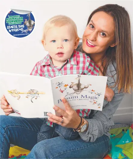  ?? Picture: LIAM KIDSTON ?? One-year-old Theo Smith loves reading books with his mum Annika.