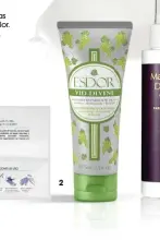  ??  ?? 1. Purple Peel-Off Natural Mask, de Bioxán (34,90 � /4 sachets).
El gel de calcio y los activos forman una película sobre la piel de los pies (o manos), que hidrata y regenera. 2. Bálsamo reparador de pies Vid Divine, de Esdor (14,90 � ). Nutritivo,...