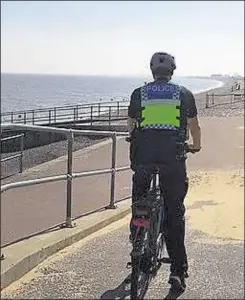  ?? ?? Police have been patrolling beaches and other meeting points in Kent since the lockdown measures were introduced, with more than 100 fines issued