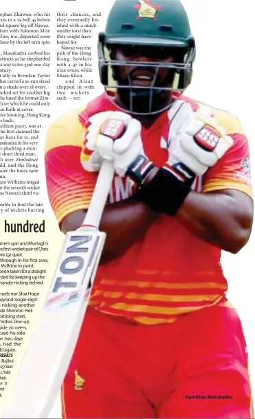  ??  ?? Hamilton Masakadza