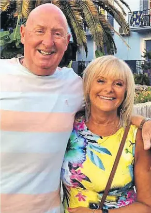  ?? Pictures: MERCURY, ENTERPRISE NEWS & PICTURES, TIM STEWART ?? John Cooper on holiday with his wife Susan, who is employed by Thomas Cook