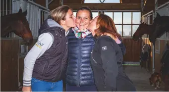  ??  ?? gwendolen flanked by groom Alexandra fauchet and Traumprinz’s owner Isabelle Méranger