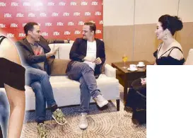  ??  ?? Kris Aquino is the new brand ambassador of the internatio­nal streaming video service iflix. Above, from left: With iflix co-founder/chairman Patrick Grove and co-founder/CEO Mark Britt at the media launch last Thursday in Taguig City.