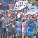  ?? Photo: Ronald Kumar ?? QVS supporters during the Powerade Super Deans under 17 final action between QVS and LMS at ANZ Stadium on August 11, 2018.