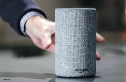 ?? ELAINE THOMPSON/THE ASSOCIATED PRESS/FILES ?? The Amazon Echo with Alexa is described as an “intelligen­t personal assistant.” While the benefits of such technology are obvious, there are also privacy matters to consider, Joe Schwarcz writes.