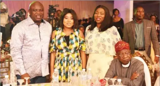  ??  ?? Governor Akinwunmi Ambode, Singer Benita Okojie, First Lady, Mrs Bolanle Ambode and Hon. Minister for Informatio­n, Culture and Tourism, Alhaji Lai Mohammed