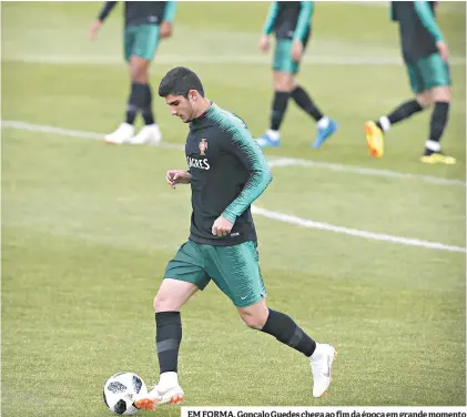  ??  ?? EM FORMA. Gonçalo Guedes chega ao fim da época em grande momento