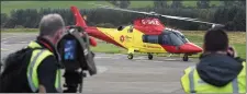  ?? The air ambulance arrives in Kerry ahead of its launch this month. ??