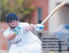  ?? Picture: MARK WILSON ?? MATCHWINNE­R: Alexander Thomson’s Jack Clapham scored 24 and claimed 6-38.